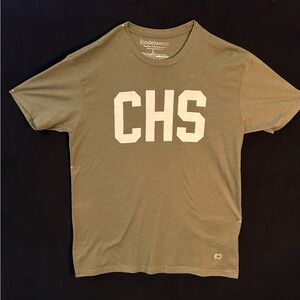 (CODE)WORD military green CHS (Charleston) airport code tee shirt•UNISEX Large.